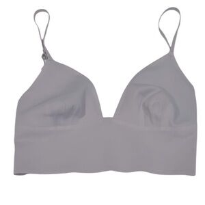 Free People Intimately Silky Soft Stretchy Delicate Gray Bralette NWT Large